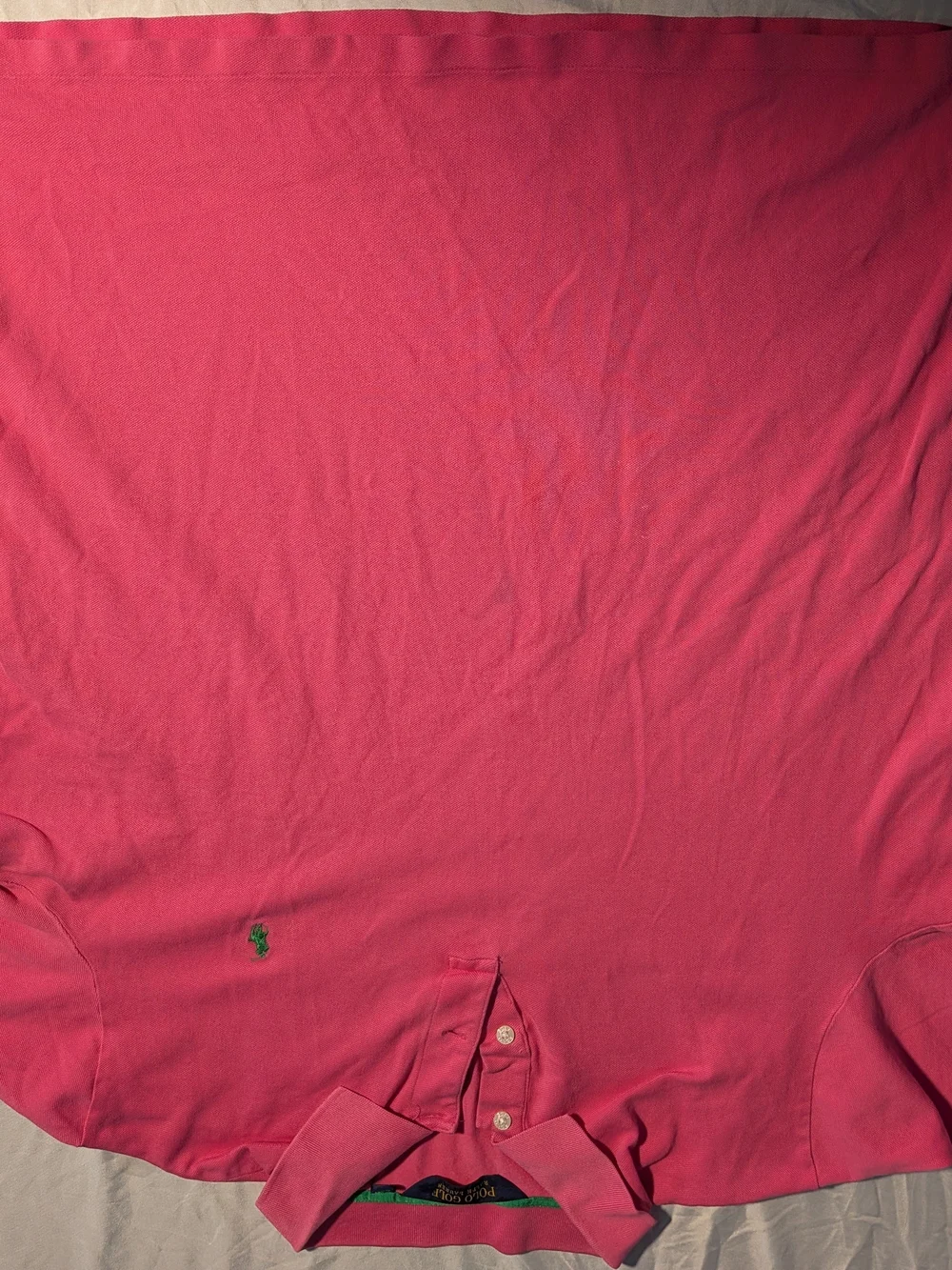 Ralph Lauren Hot Pink Polo with Green Pony Emblem